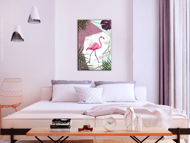 Obraz Spacer flaminga (1-częściowy) pionowy 114106 additionalImage 3