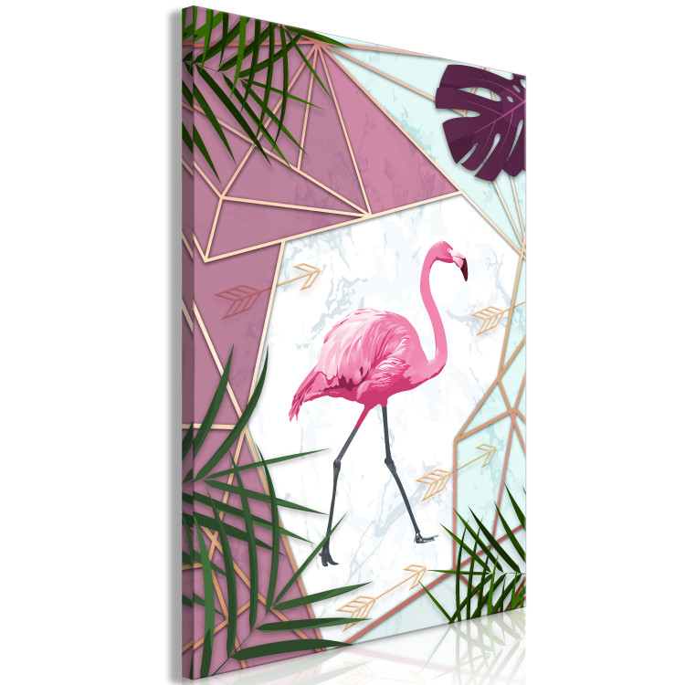 Obraz Spacer flaminga (1-częściowy) pionowy 114106 additionalImage 2