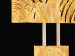 Obraz Abstrakcja (3-częściowy) - złote figury geometryczne na czarnym tle 48016 additionalThumb 2