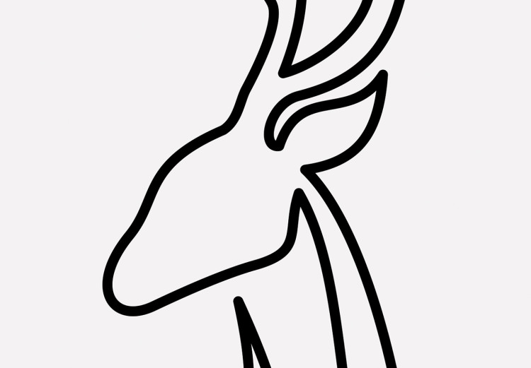 Obraz Postać jelenia - czarno-biała abstrakcja w stylu line art 130726 additionalImage 5