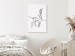 Obraz Postać jelenia - czarno-biała abstrakcja w stylu line art 130726 additionalThumb 3