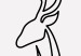 Obraz Postać jelenia - czarno-biała abstrakcja w stylu line art 130726 additionalThumb 5