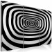 Obraz Okręgi tworzące głębię - czarno-biała grafika z iluzją efektu 3D 56126 additionalThumb 2