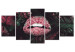 Obraz Pocałunek dżungli (5-częściowy) szeroki 125036