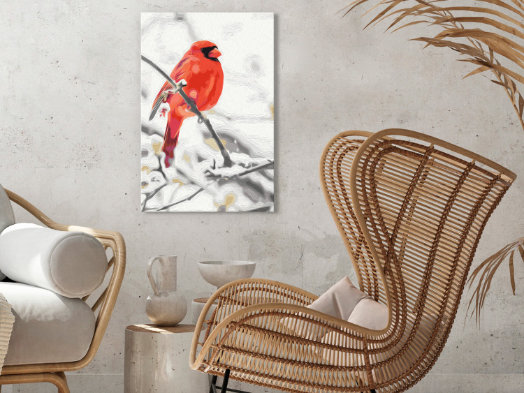 Obraz do malowania po numerach Czerwony ptak 131436 additionalImage 2