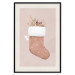 Plakat Boże Narodzenie w pastelach - świąteczna skarpeta z gałązkami roślin 148036 additionalThumb 24