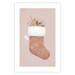 Plakat Boże Narodzenie w pastelach - świąteczna skarpeta z gałązkami roślin 148036 additionalThumb 19