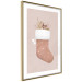 Plakat Boże Narodzenie w pastelach - świąteczna skarpeta z gałązkami roślin 148036 additionalThumb 6