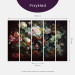 Fototapeta Abstrakcja - fantazyjne kwiaty z kolorowymi akcentami na czarnym tle 60736 additionalThumb 10