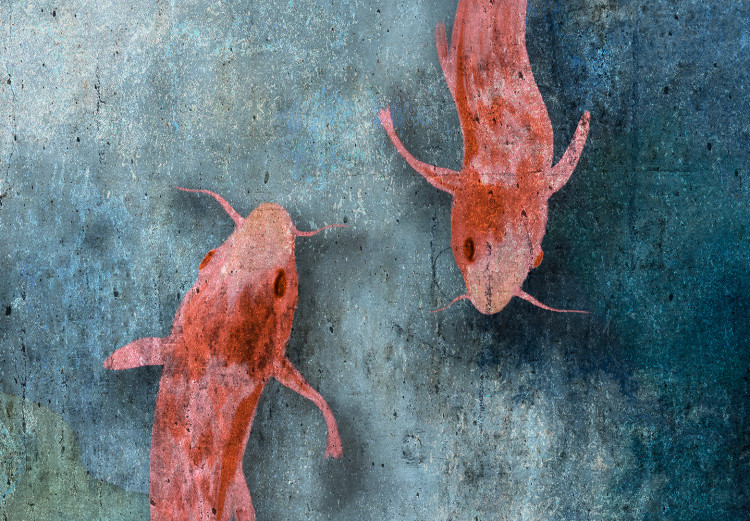 Fototapeta Oczko wodne - japońska kompozycja z rybami w jeziorze i roślinami 135046 additionalImage 3