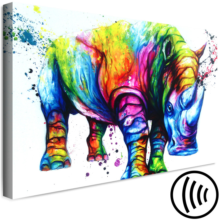 Obraz Kolorowy nosorożec (1-częściowy) szeroki 126956 additionalImage 6