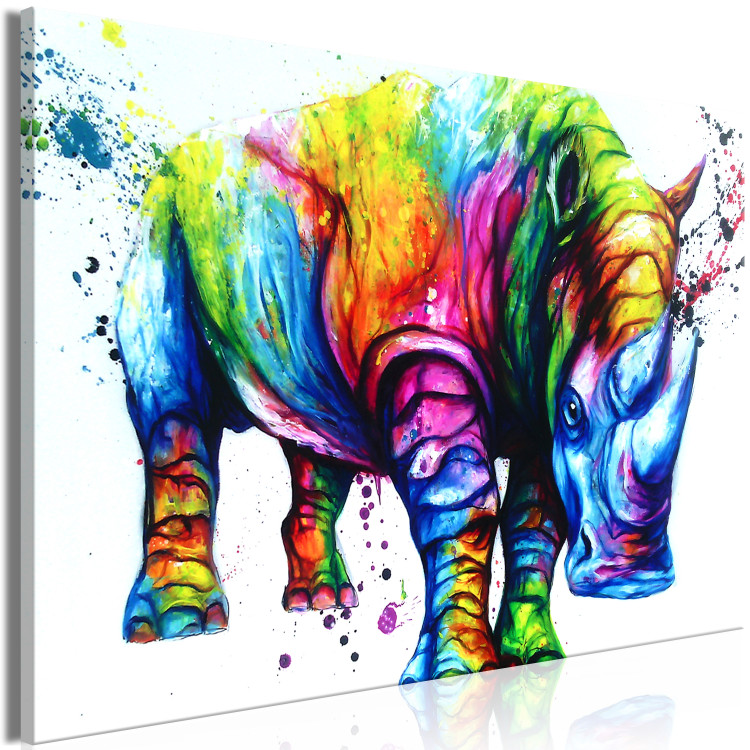 Obraz Kolorowy nosorożec (1-częściowy) szeroki 126956 additionalImage 2