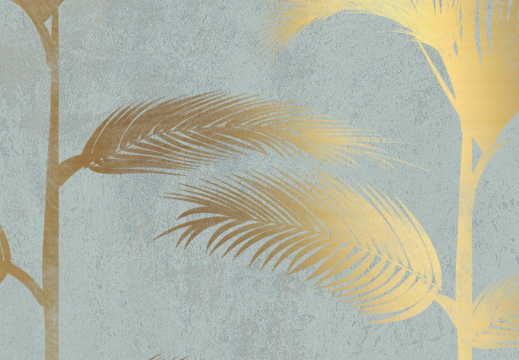 Fototapeta Niebieski gaj palmowy - abstrakcja ze złotymi palmami w stylu art deco 143196 additionalImage 3