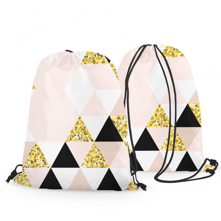 Worek plecak Złoty kalejdoskop - abstrakcyjna, geometryczna kompozycja glamour 147396 additionalImage 3