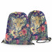 Worek plecak Gepard wśród liści - dzikie zwierze i roślinny wzór w akwarelowym stylu 147696 additionalThumb 3