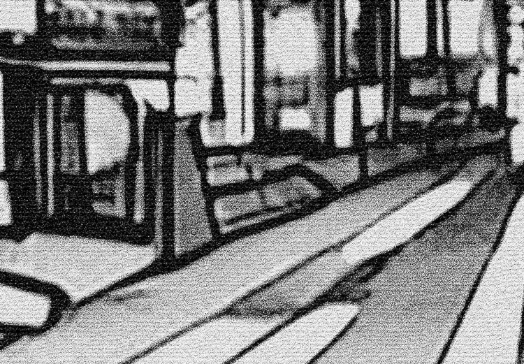 Obraz Ulica w Japonii - czarno-biała architektura miasta we wschodnim stylu 145507 additionalImage 4