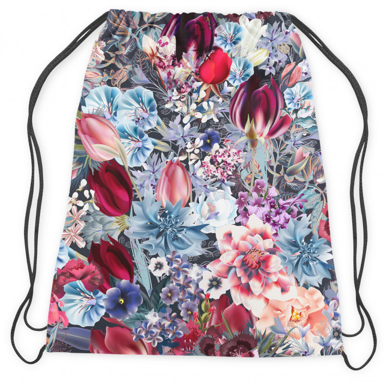 Worek plecak W gąszczu kwiatów – motyw w odcieniach różu, zieleni i niebieskiego 147617 additionalImage 2