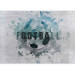 Fototapeta Hobby to piłka nożna - niebieski motyw z piłką i napisem po angielsku 143327 additionalThumb 3