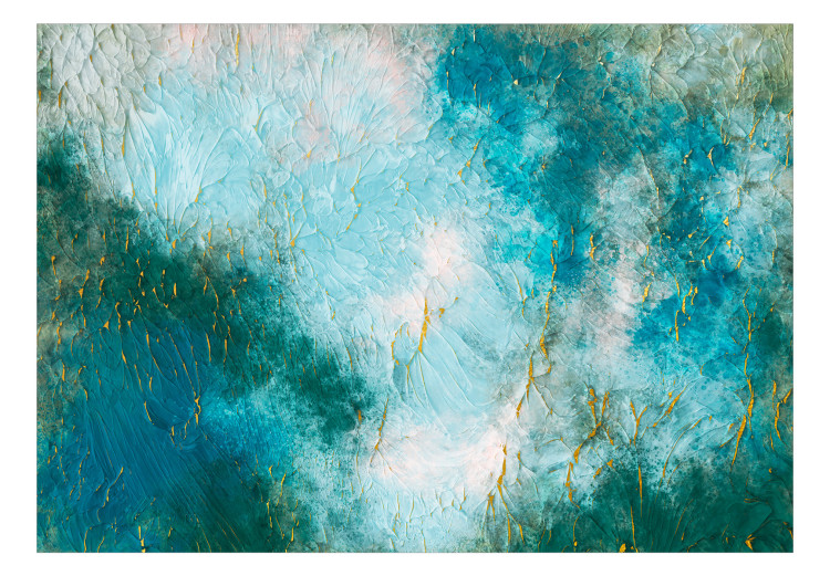 Fototapeta Malowana fantazja - abstrakcyjne tło z teksturą i złotymi deseniami 142647 additionalImage 1