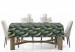Obrus na stół Złoto-zielone egzotyczne liście - roślinny wzór w modnym stylu 147247 additionalThumb 3