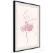 Plakat Tancerka - lineart baletnicy w sukience z różowych płatków kwiatów 148557 additionalThumb 8