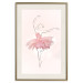 Plakat Tancerka - lineart baletnicy w sukience z różowych płatków kwiatów 148557 additionalThumb 27