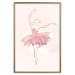 Plakat Tancerka - lineart baletnicy w sukience z różowych płatków kwiatów 148557 additionalThumb 21