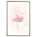 Plakat Tancerka - lineart baletnicy w sukience z różowych płatków kwiatów 148557 additionalThumb 25