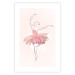 Plakat Tancerka - lineart baletnicy w sukience z różowych płatków kwiatów 148557 additionalThumb 22