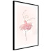 Plakat Tancerka - lineart baletnicy w sukience z różowych płatków kwiatów 148557 additionalThumb 7
