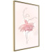 Plakat Tancerka - lineart baletnicy w sukience z różowych płatków kwiatów 148557 additionalThumb 5