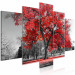 Obraz Jesień w parku (5-częściowy) szeroki czerwony 122767 additionalThumb 2