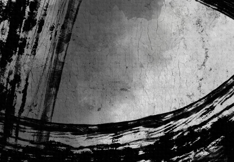 Obraz Czarne ślady pędzla - czarno-biała abstrakcja w nowoczesnym stylu  134387 additionalImage 4