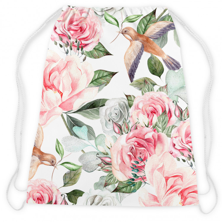 Worek plecak Pastelowy ogród - kompozycja kwiatów róż w stylu prowansalskim 147587 additionalImage 2