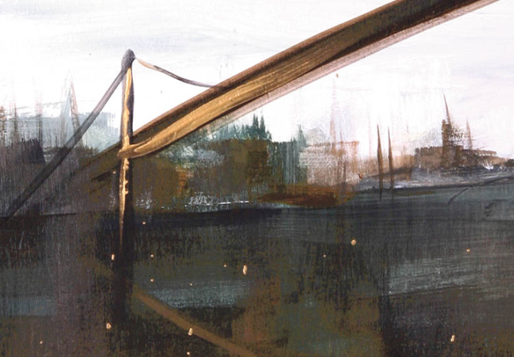 Obraz Miejski most melancholii (3-częściowy) - architektura miasta z rzeką 46797 additionalImage 4