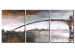 Obraz Miejski most melancholii (3-częściowy) - architektura miasta z rzeką 46797