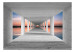 Fototapeta Abstrakcja - futurystyczny tunel 3D w otoczeniu zachodzącego słońca 126918 additionalThumb 1