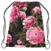 Worek plecak Piwonie chińskie - kwiatowy motyw w odcieniach różu na ciemnym tle 147418 additionalThumb 2