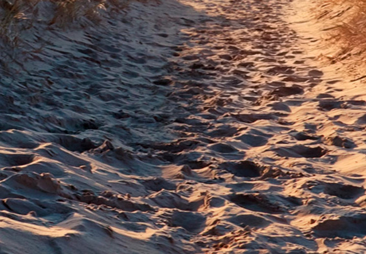 Obraz koło Wspomnienie wakacji - zachód słońca na piaszczystej plaży 148618 additionalImage 2