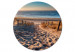 Obraz koło Wspomnienie wakacji - zachód słońca na piaszczystej plaży 148618