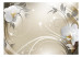 Fototapeta Kwietna abstrakcja - białe kwiaty orchidei ze srebrnymi ornamentami 59718 additionalThumb 1