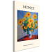 Obraz Słoneczniki w wazonie - słynne dzieło Moneta z napisem po angielsku 135738 additionalThumb 2