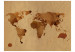 Fototapeta Świat kawy - abstrakcyjna mapa świata w formie plam na piaskowym tle 59948 additionalThumb 1