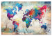 Obraz Mapa świata: Kolorowe szaleństwo 97548