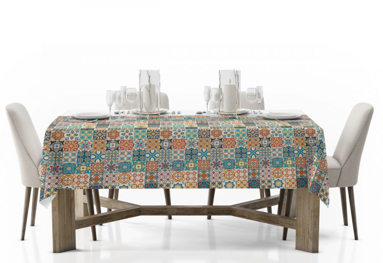 Obrus na stół Hiszpańska arabeska - motyw inspirowany ceramiką w stylu patchwork 147168 additionalImage 2