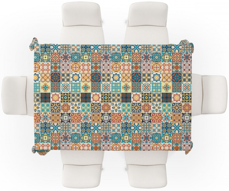 Obrus na stół Hiszpańska arabeska - motyw inspirowany ceramiką w stylu patchwork 147168 additionalImage 3