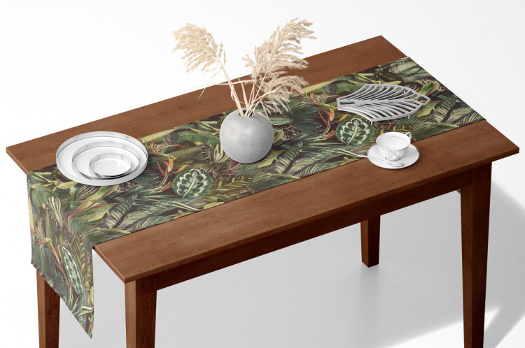 Bieżnik na stół Tygrysy wśród liści - kompozycja inspirowana tropikalną dżunglą 147268 additionalImage 2