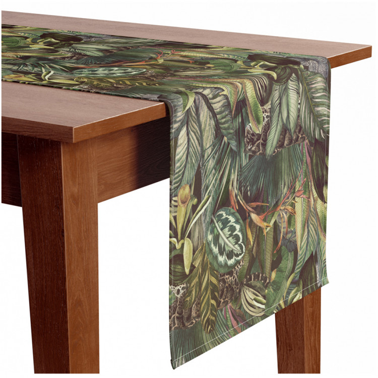 Bieżnik na stół Tygrysy wśród liści - kompozycja inspirowana tropikalną dżunglą 147268