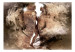 Fototapeta Ukryta miłość - abstrakcja sylwetka dwóch osób w brązowych akwarelach 64578 additionalThumb 1