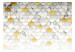 Fototapeta Łuski z marmuru - geometryczne tło w kolorach białego marmuru i złota 143388 additionalThumb 1